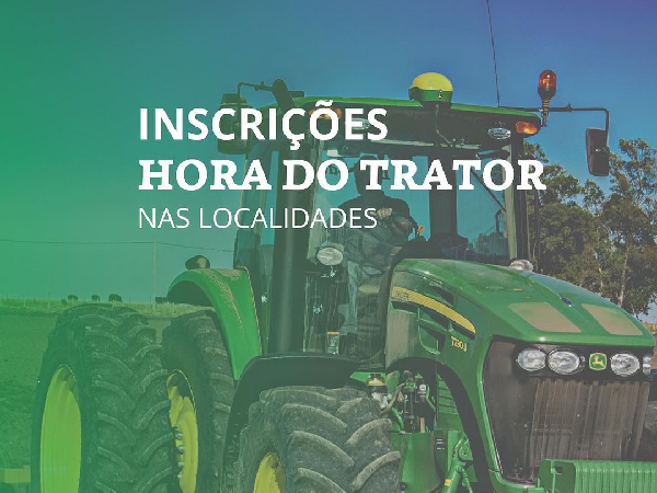 Inscrições hora do trator